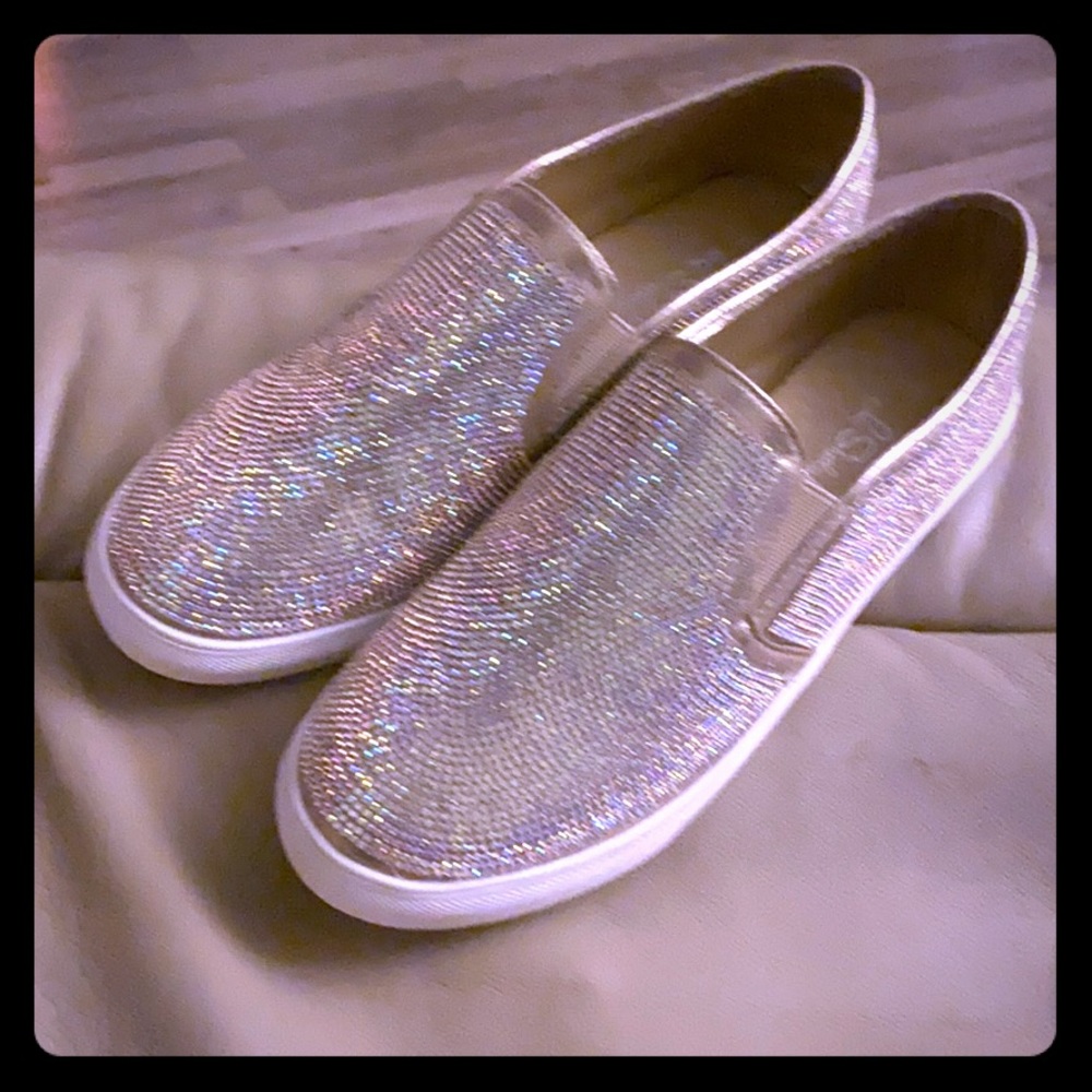 AB Crystal Bling Slide Shoes- Size 10